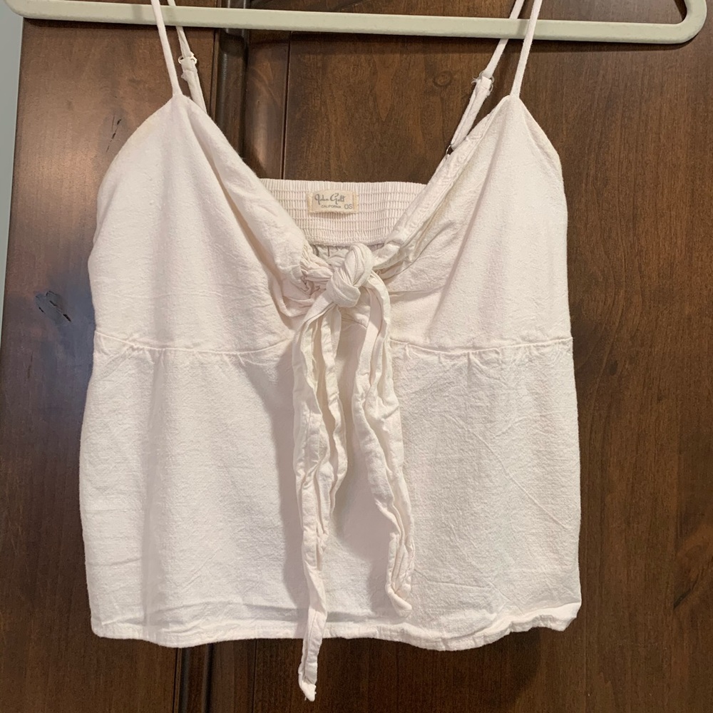 Pink tie Brandy Melville shirt - Picture 2 of 5